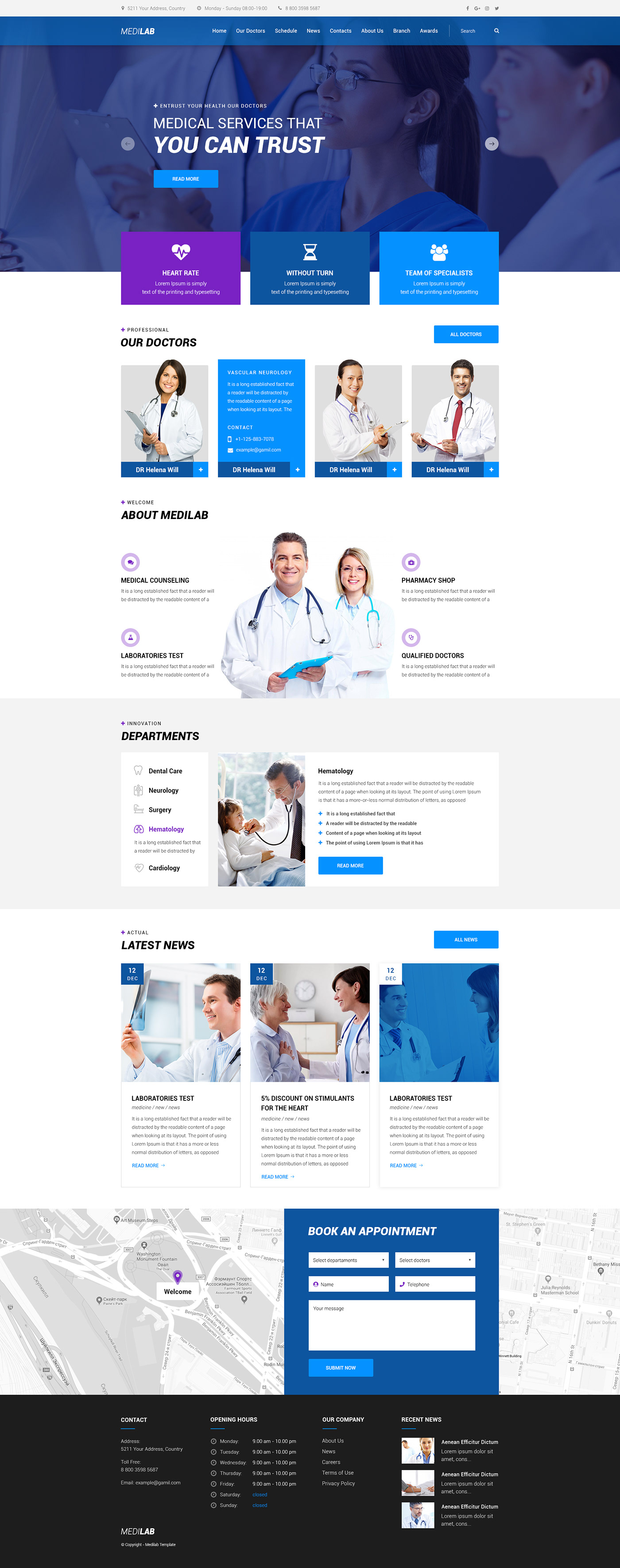 UI ux design webdesgin art blue fiolet medical