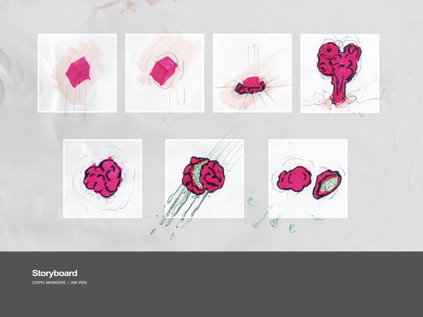 motion design art direction  digitalart pink 2D 3D hand drawn Octane Render