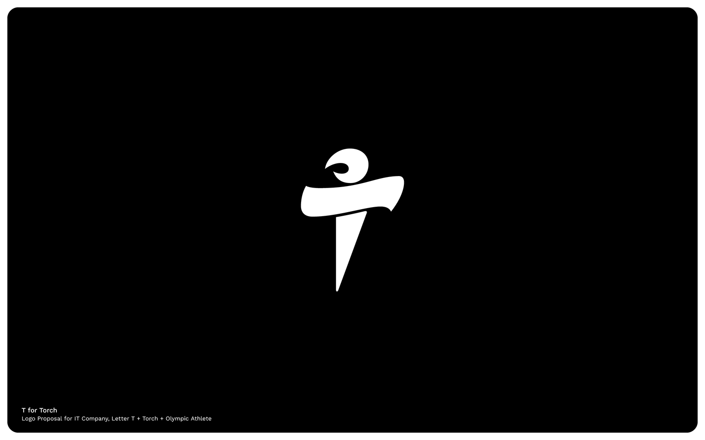 olympic athlete torch runner letter t logo by mihai dolganiuc design