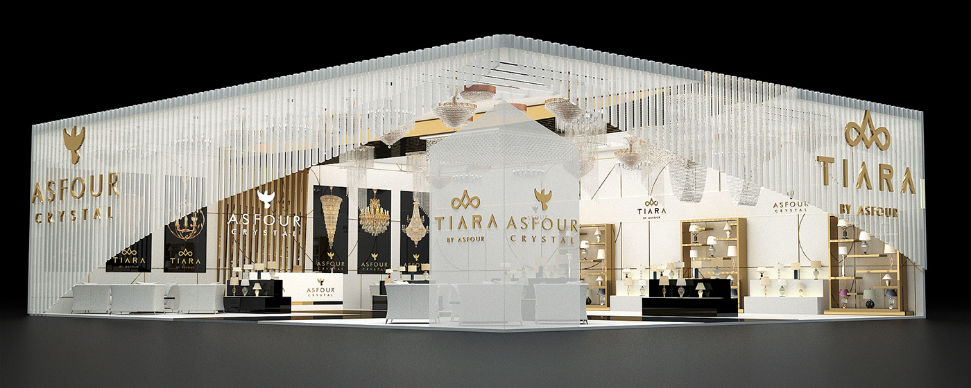 3D booth booth design crystal Event Exhibition  Exhibition Booth Exhibition Design  Stand stand design