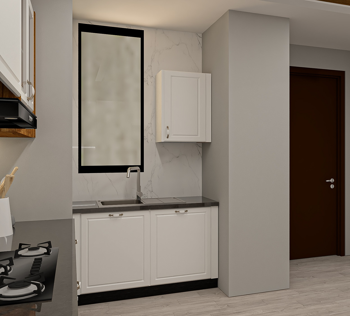 kitchen interior design  visualization 3D Render modular kitchen modular furniture