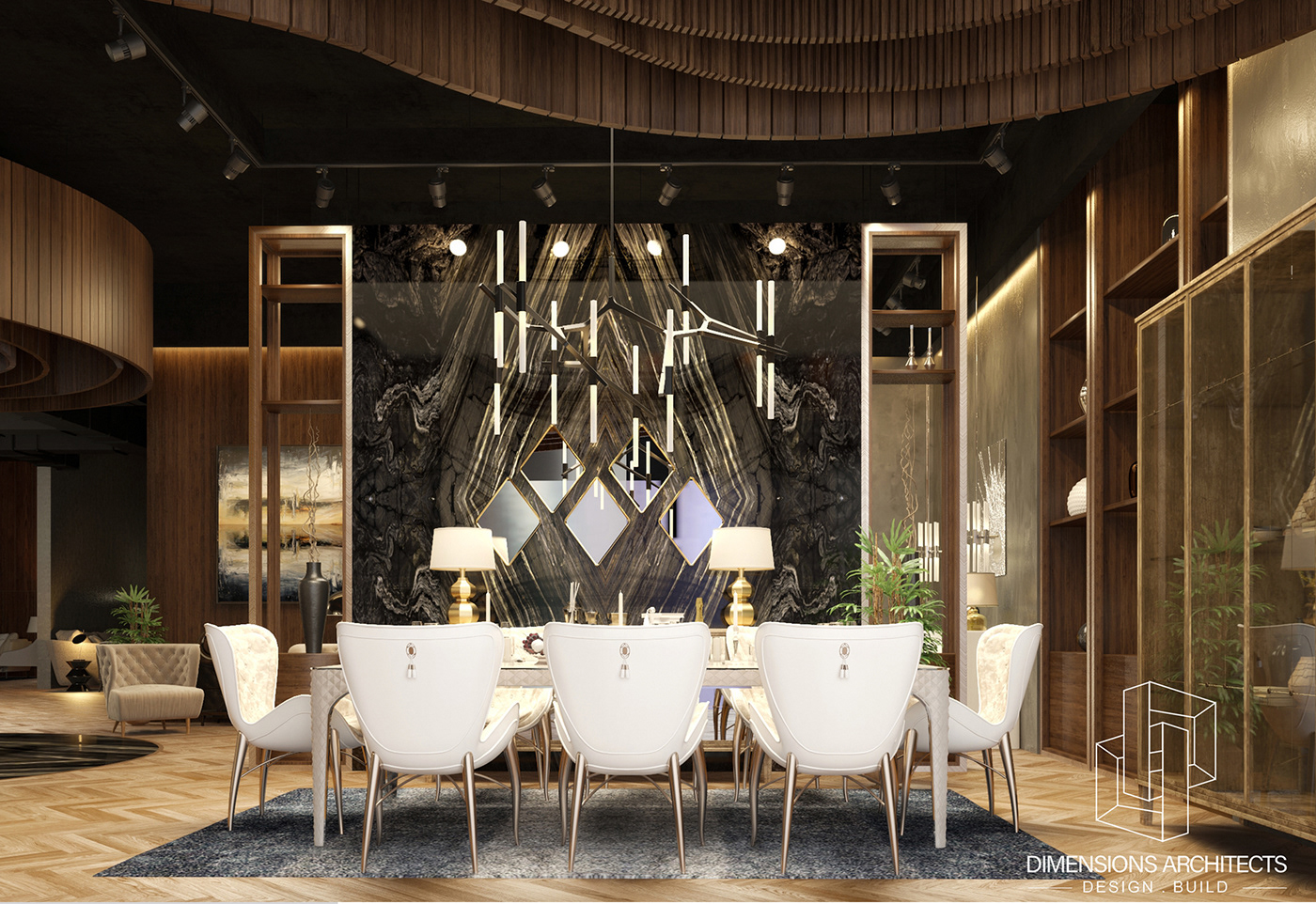 furniture GLODEN METAL industrial Interior luxury marbel modern warm light