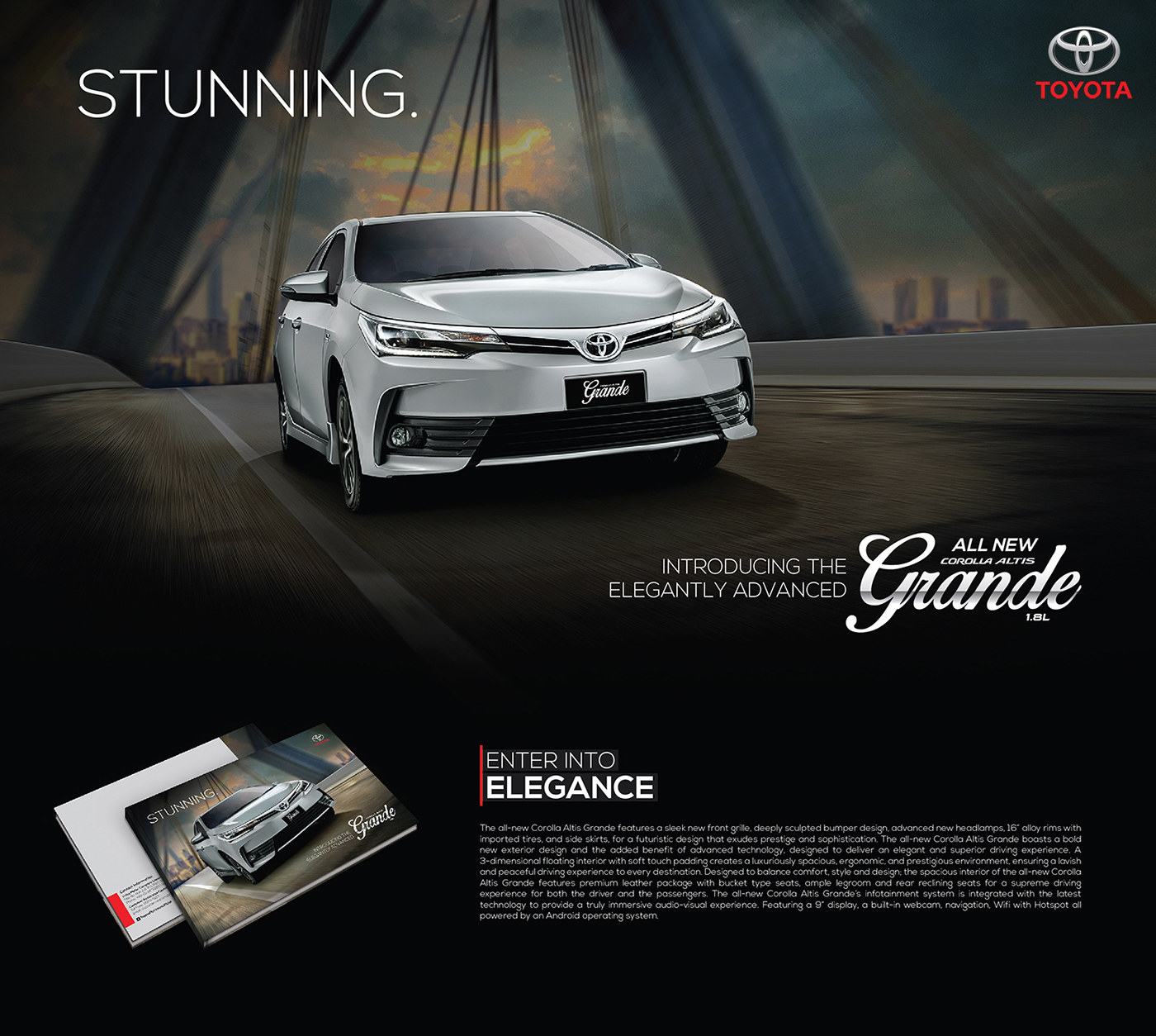 toyota Toyota Grande Toyota Corolla Graphics Designing Advertising 