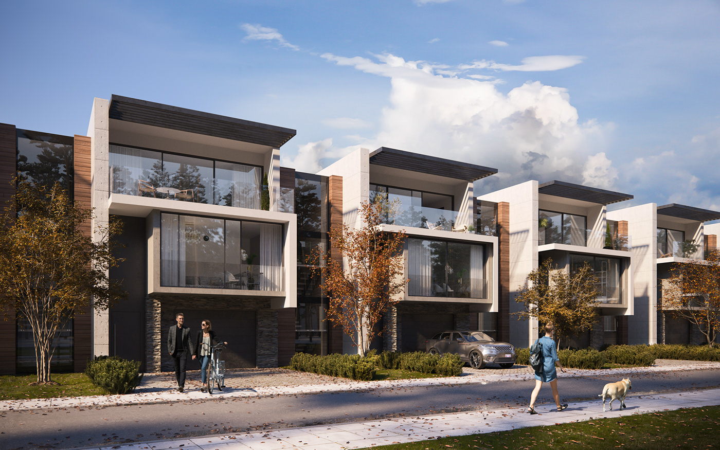 3dmax architecture archviz Canada CGI exterior Render visualization residential Townhouse