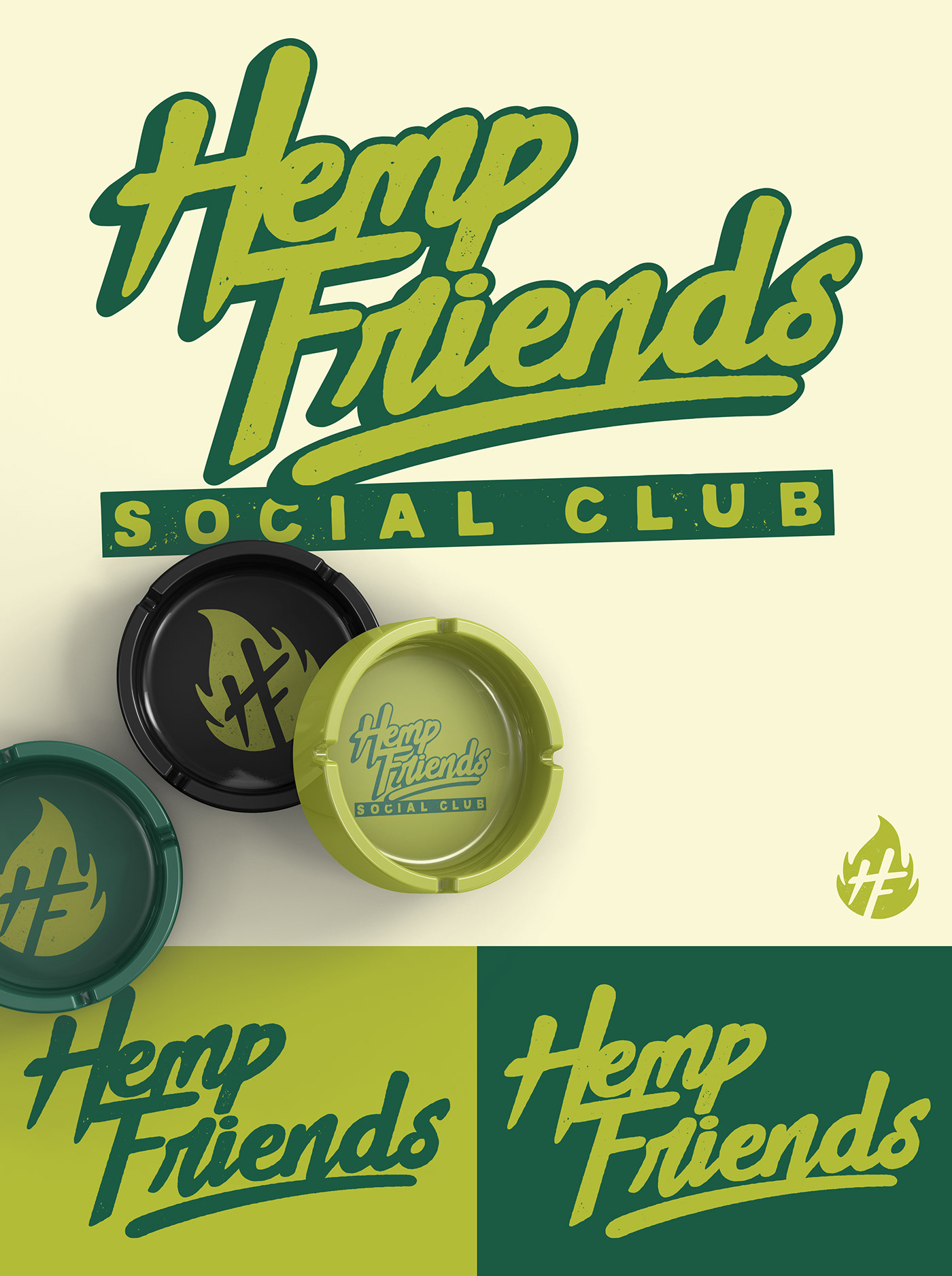 brand identity club design hemp Logo Design lounge social club