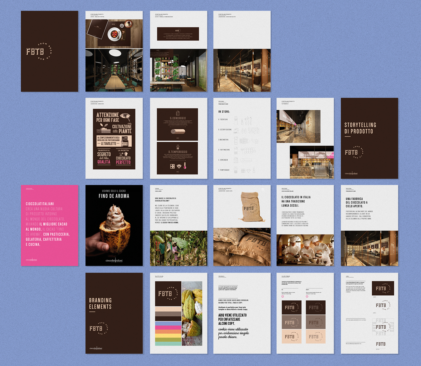 chocolate Packaging forest inspiration brand graphic guidelines Mockup book branding 