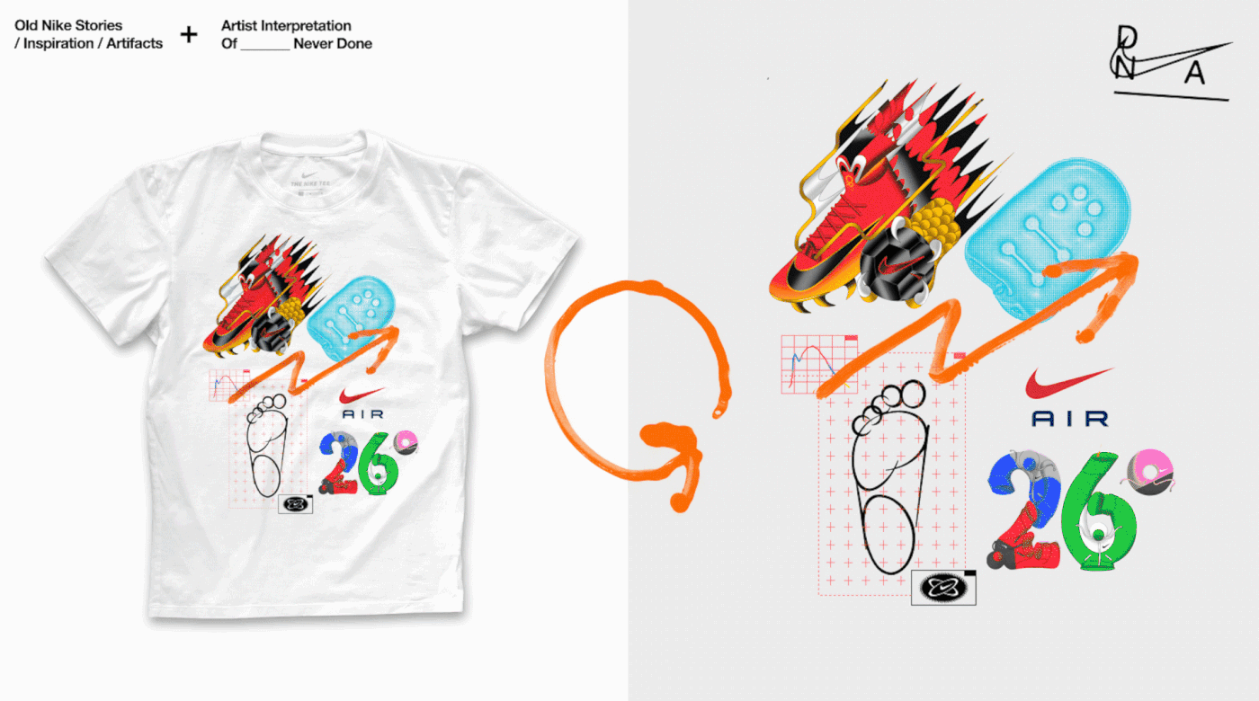 anniversary artist Nike screenprint tee tshirt typography   Workshop