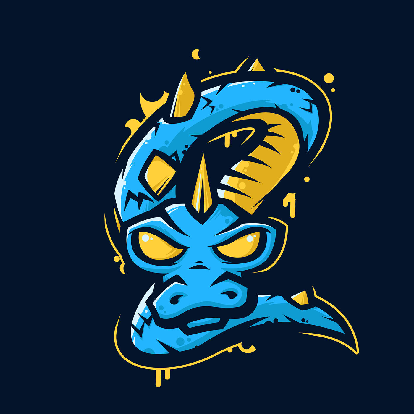 Dragon / Snake Illustration Mascot Logo on Behance