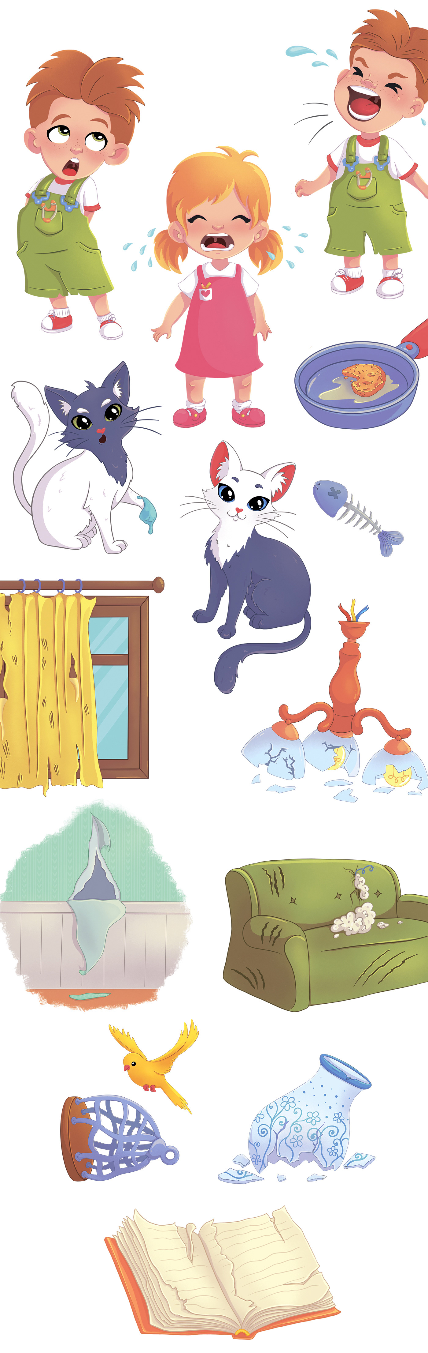 Cat Character design  children game ILLUSTRATION  Packaging Procreate step by step