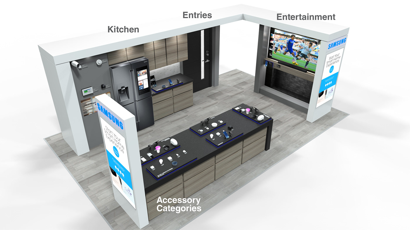 Retail Retail design Samsung Iot experience retail display interactive design enviroment design Store Display