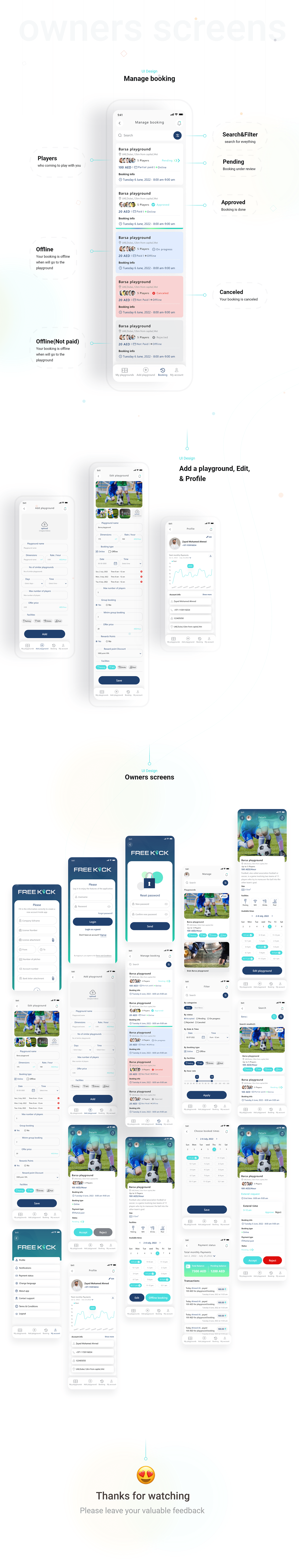 football socer UI/UX Website Figma Mobile app xD Adobe Portfolio dubai UAE