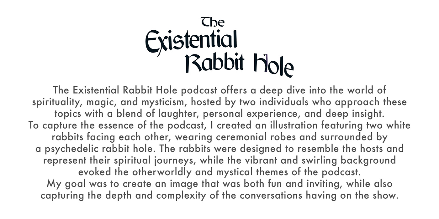 podcast Podcast cover Podcast Cover Art Podcast Design ILLUSTRATION  Digital Art  rabbits rabbithole Magic   whimsical