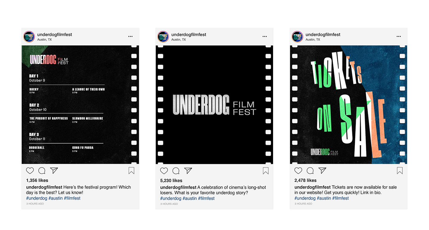 film festival branding  art direction  Film   underdog Loser graphic design  movie typography   identity