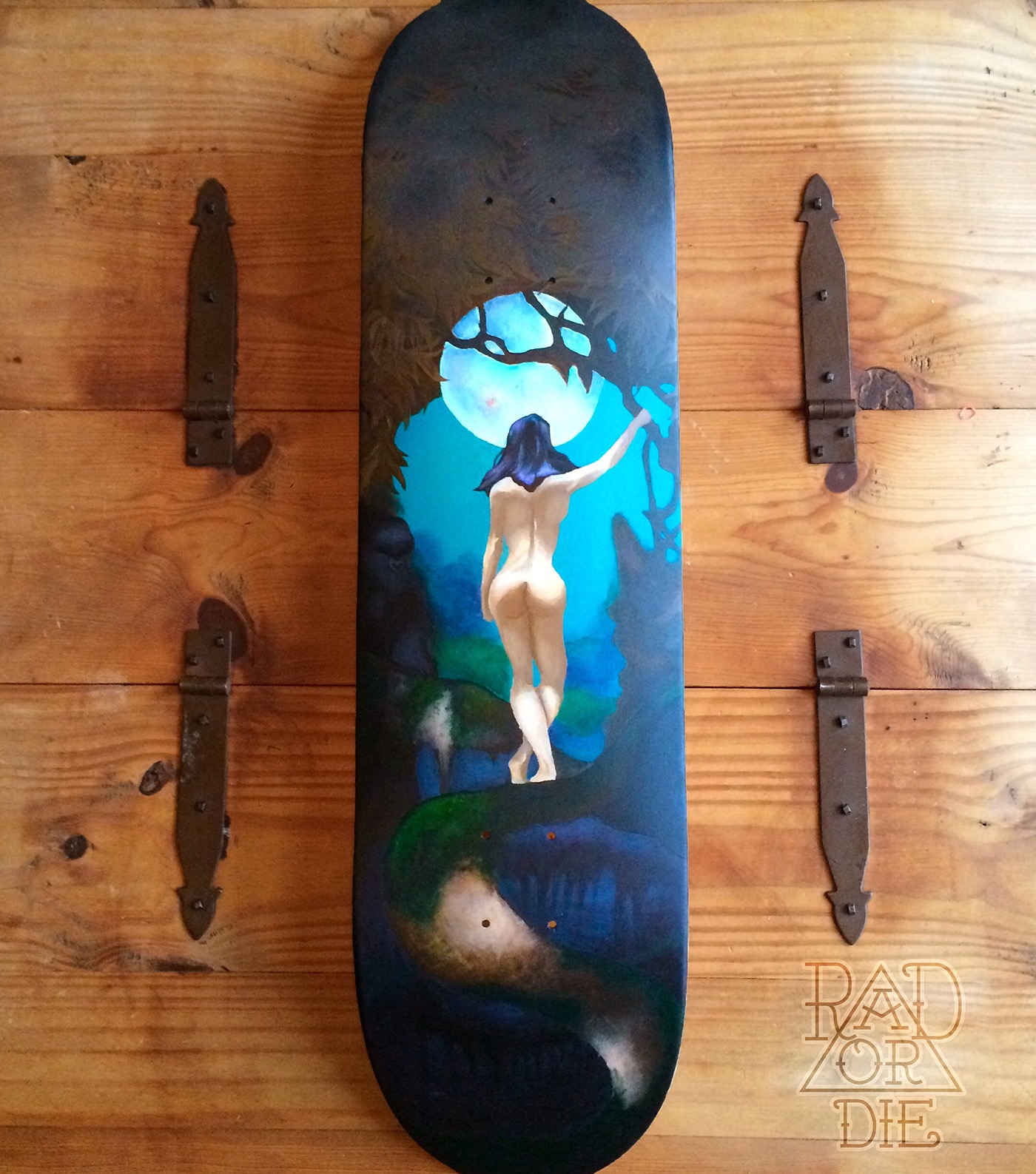 skate skateboard paint acrylic Custom commission Freelance frank frazetta