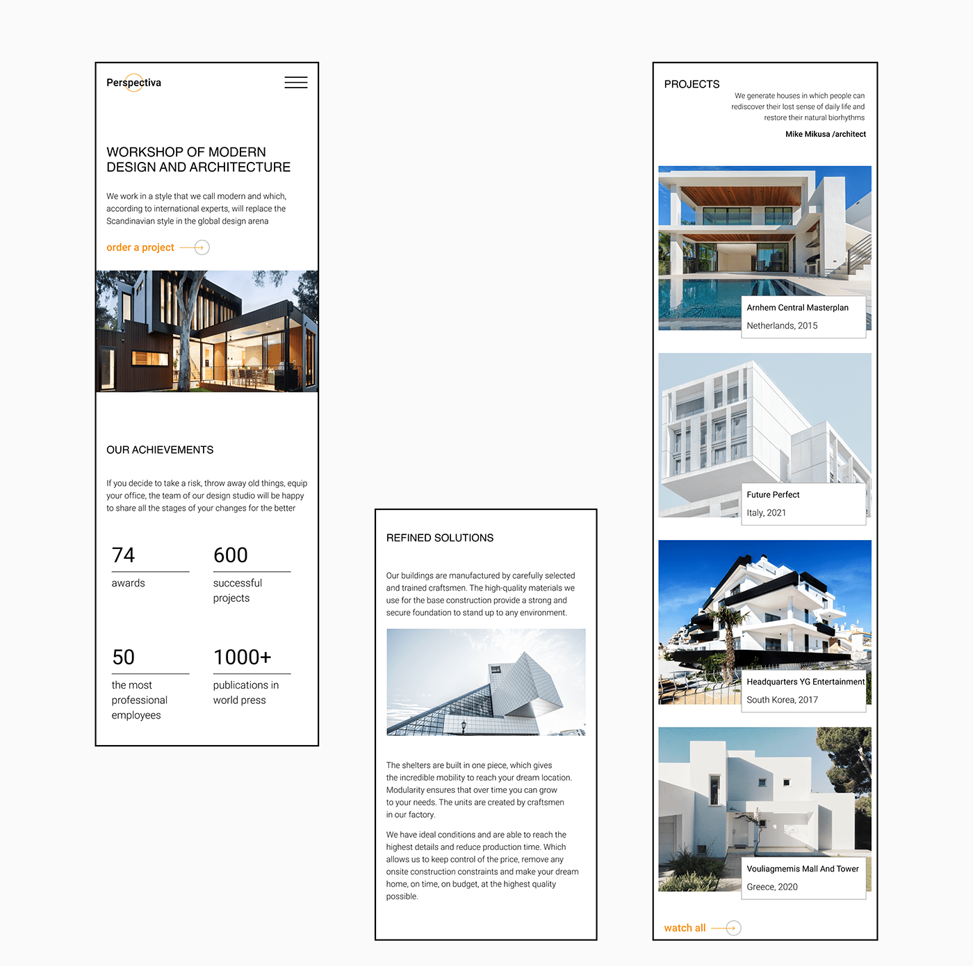 agency architecture company Figma modern UI/UX Web Design  Website