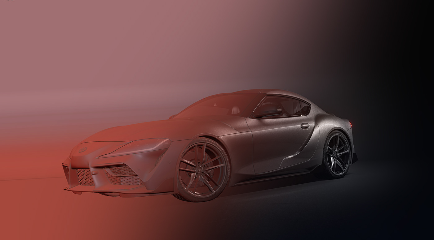 3D 3dsmax automotive   CG CGI Render studio Supra toyota vray