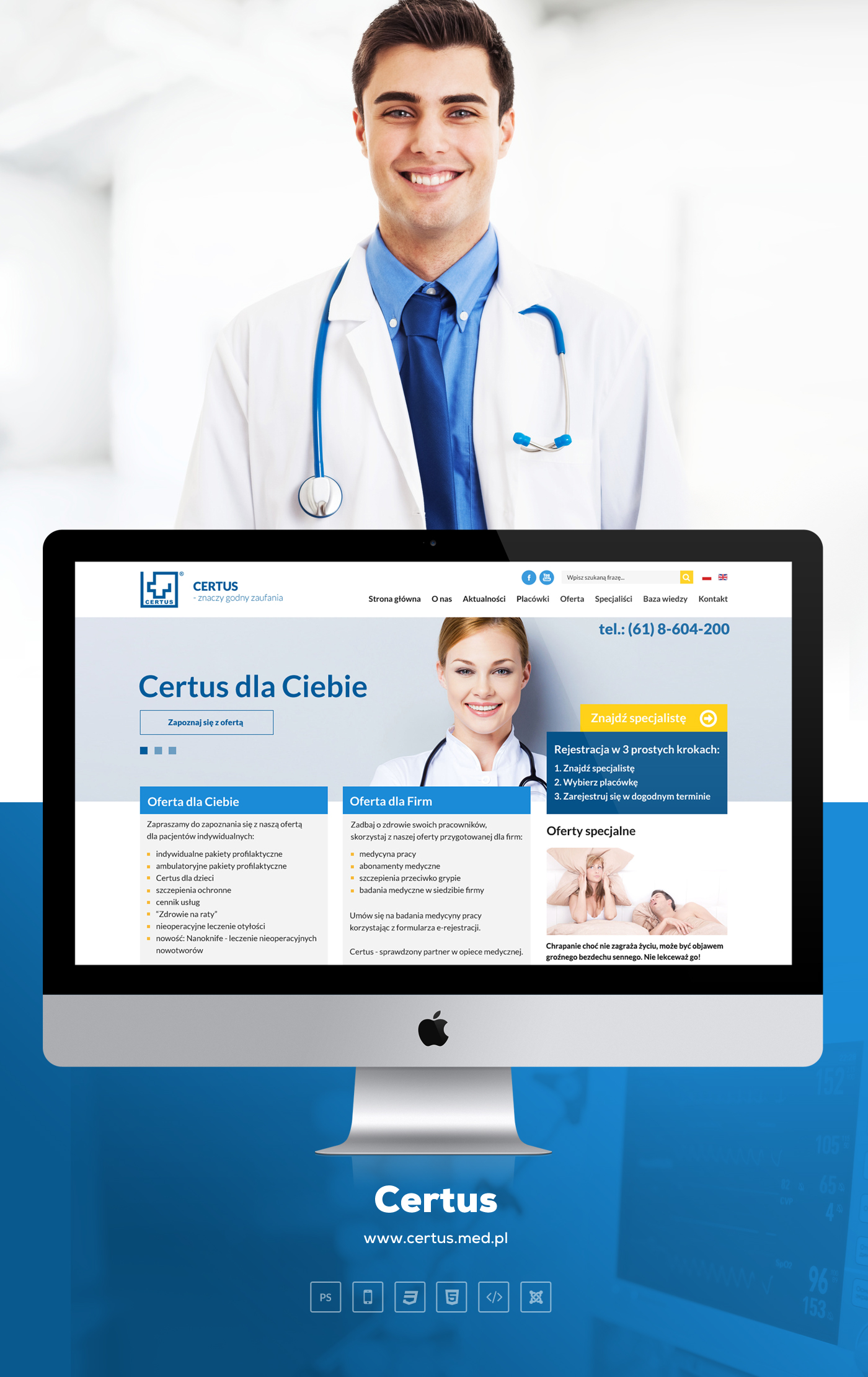 ux Web design Webdesign graphic medicine doctor hospital poland poznan adstone Health UI rwd
