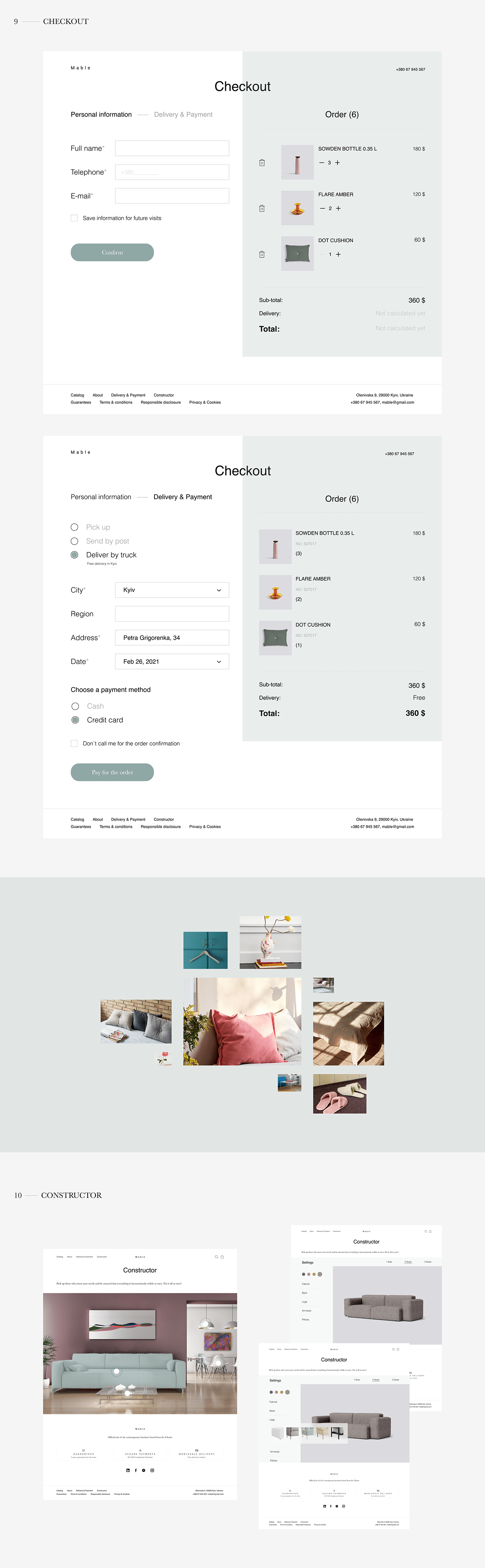 constrictor e-commerce furniture online store Style UI ux Web Webdesign