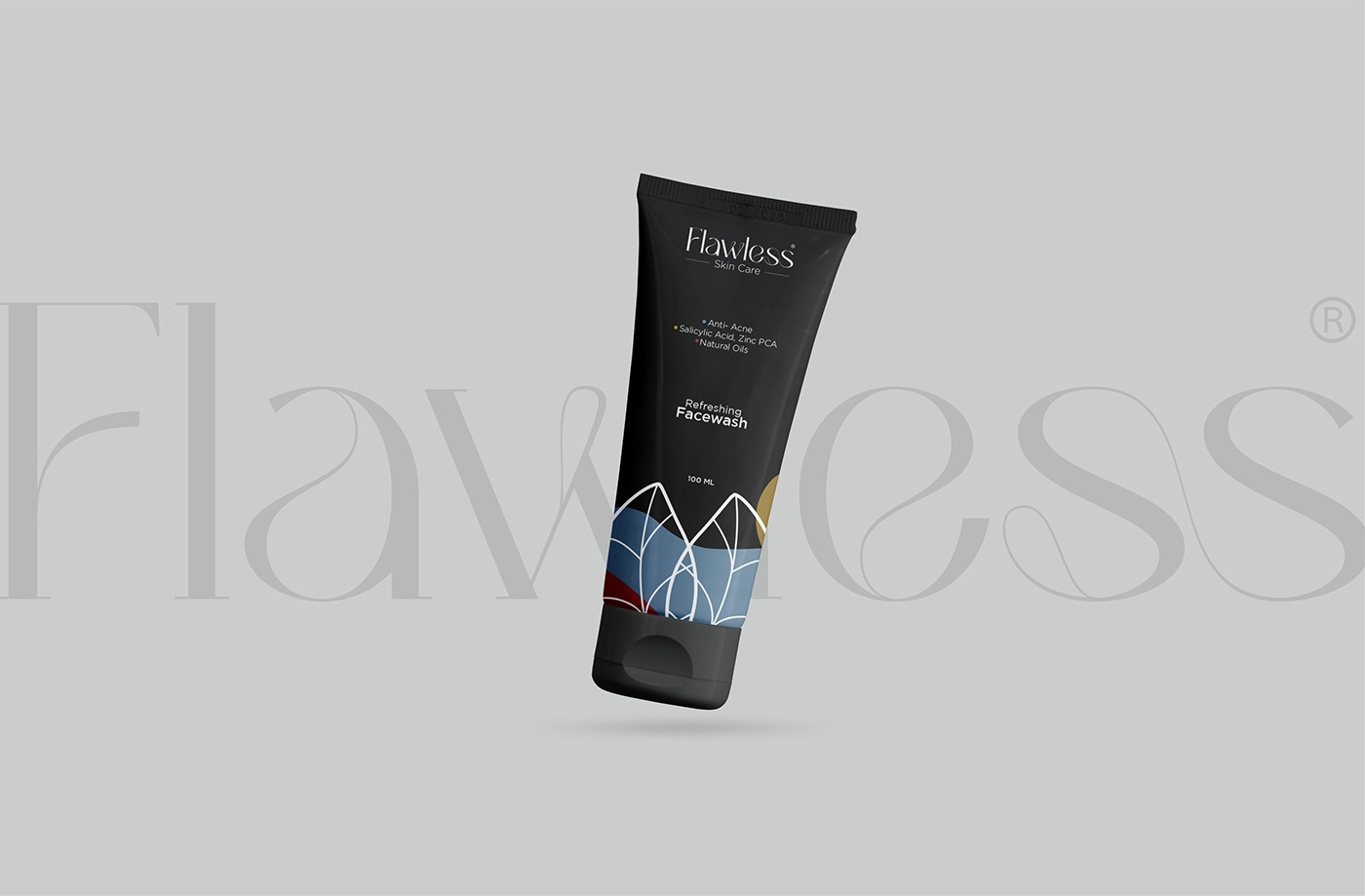 skincare brand identity cosmetics cosmetic packaging product design  clencer packaging face clening facewash packaging Tube Facewash Packaging Suncream