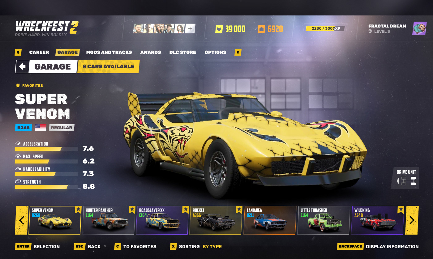 HUD UI user interface game design  concept art game hud design Racing Racing Game Wreckfest