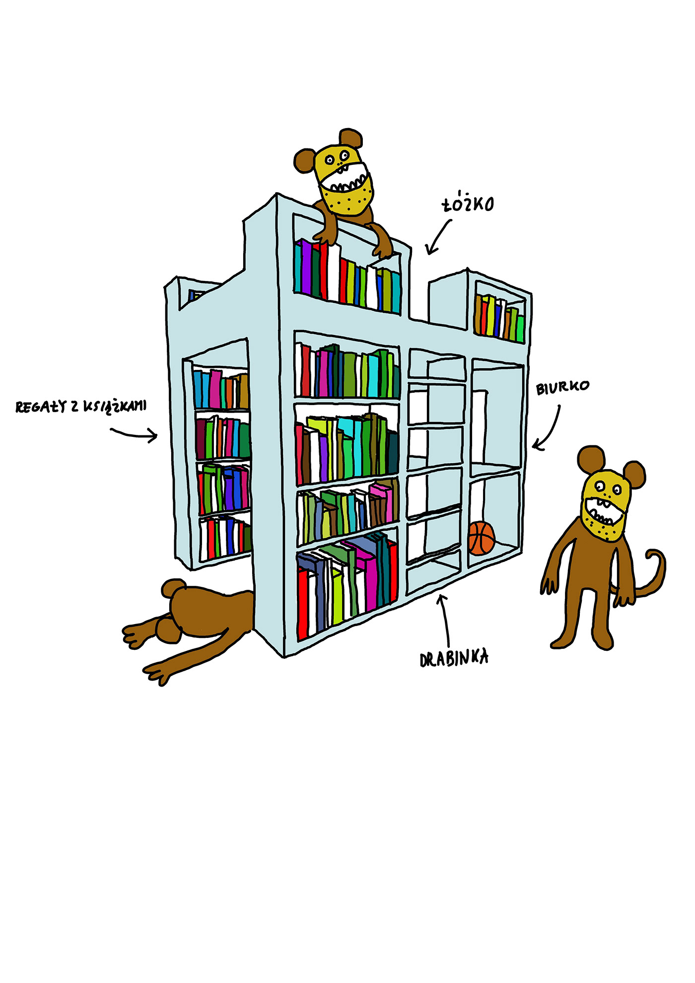 ILLUSTRATION  ilustracja kids dzieci książka book Małpa monkey colorful kolorowy