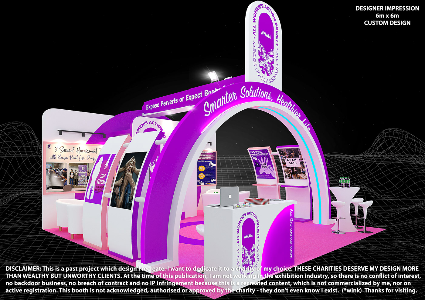 6x6 exhibition stall booth design booth idea Event Design EXHIBIT DESIGN Exhibition Design  exhibition idea exhibition stand feminism sexual harassment
