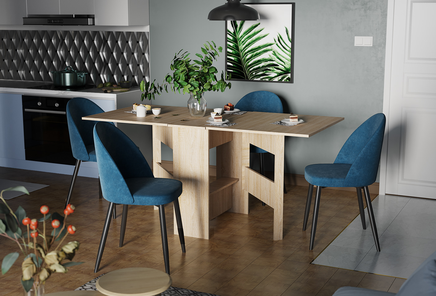 table viz визуализатор дизайн еда интерьер кухня стол стул