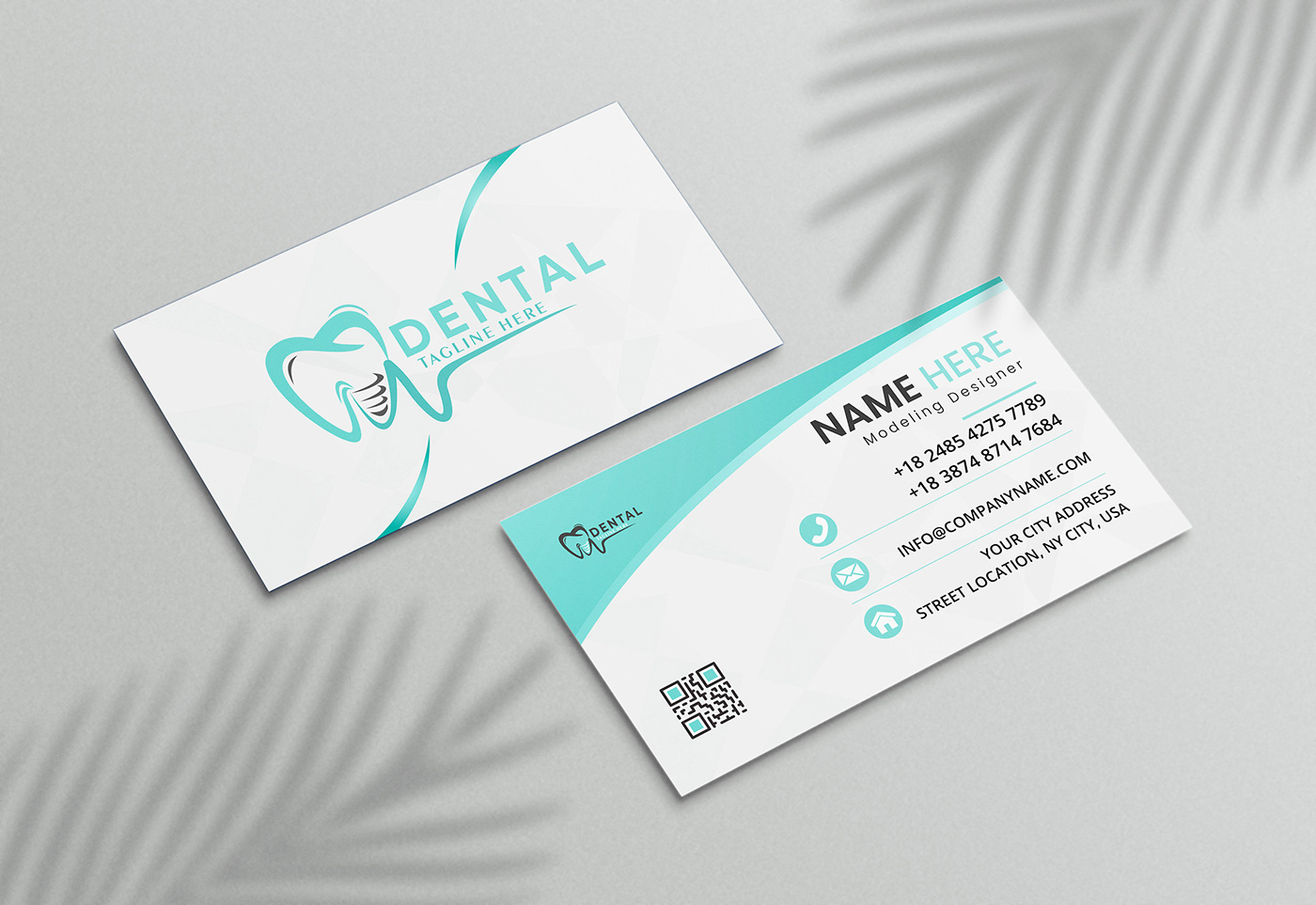 Dental Tagline Business Card  Design
