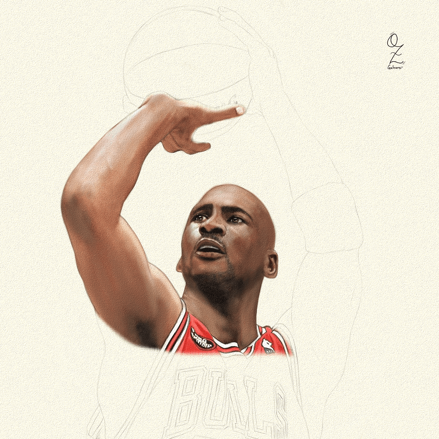 art arte basketball dibujo Drawing  fanart mexico Michael Jordan NBA ozgaleano