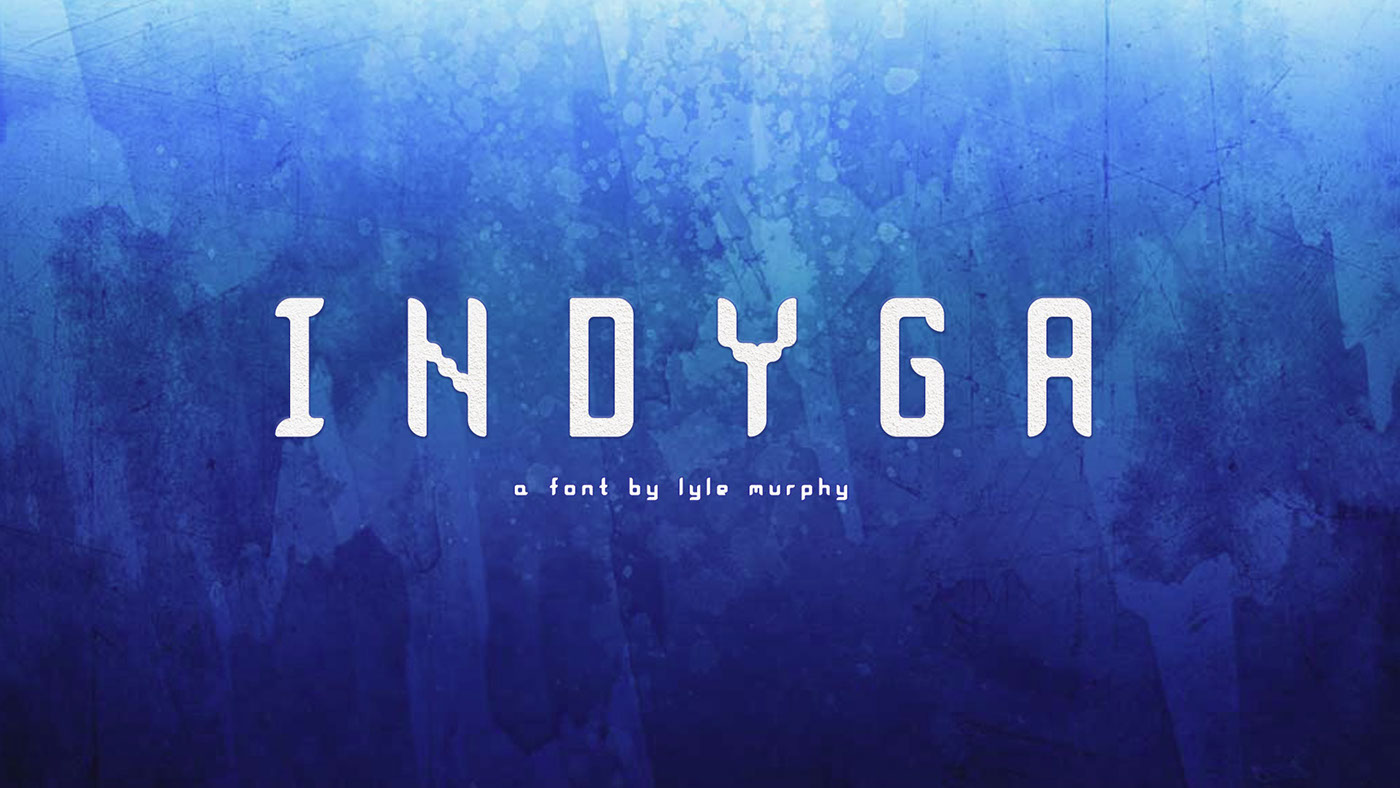 indyga font free exotic quirky uppercase lowercase Character