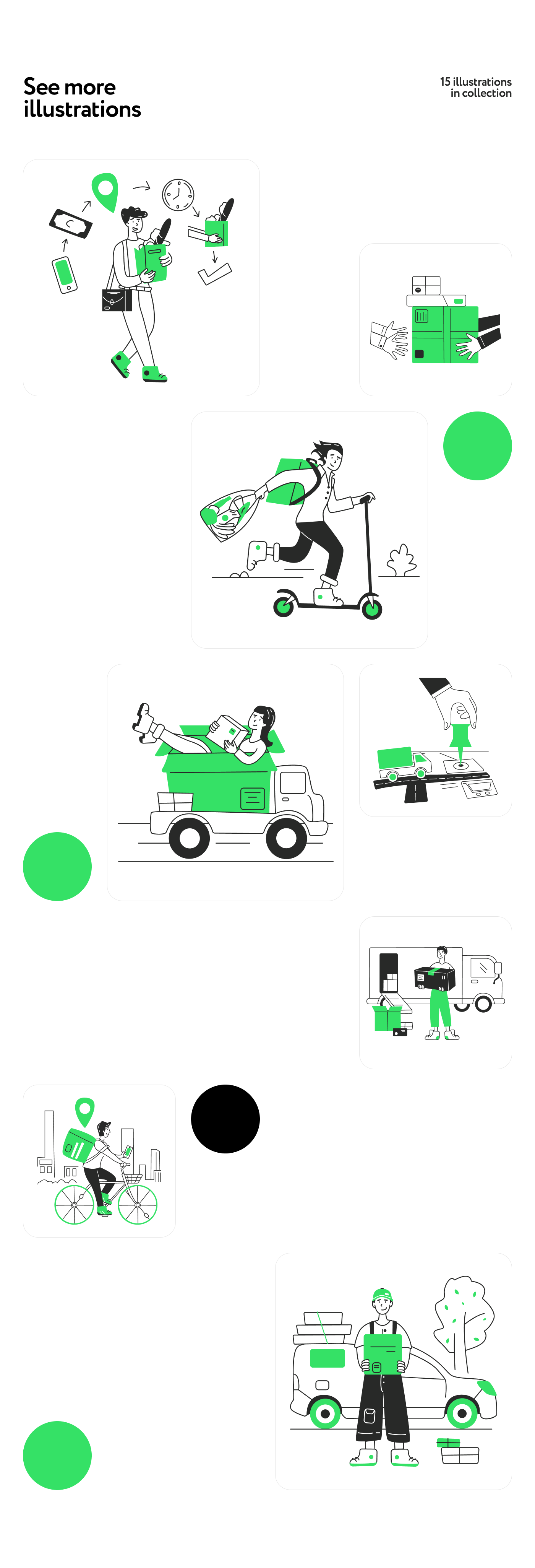 Character Character design  courier delivery delivery app flat illustration green ILLUSTRATION  Illustrator Vector Illustration