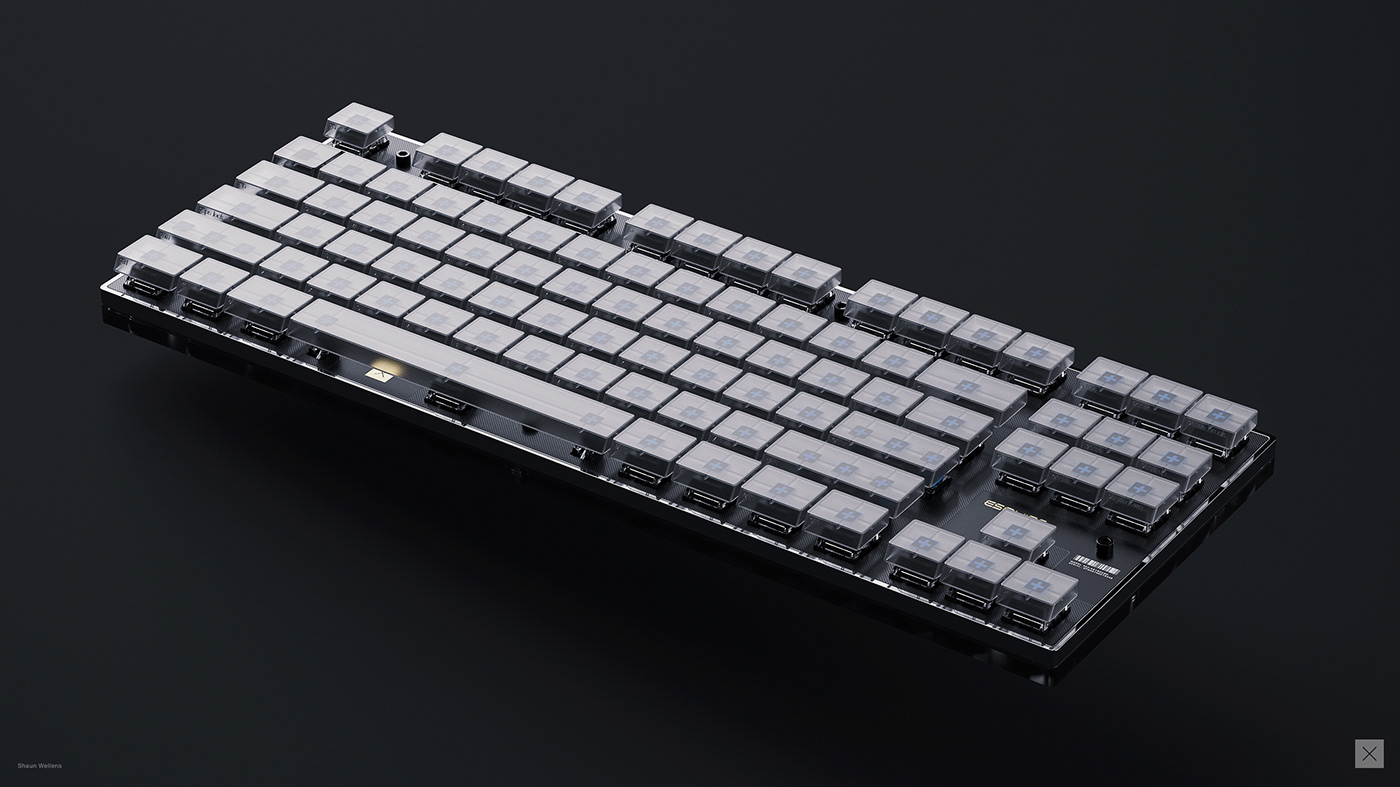 industrial design  concept design product design  3D rendering CGI keyshot fusion 360 keyboard mechanical keyboard 