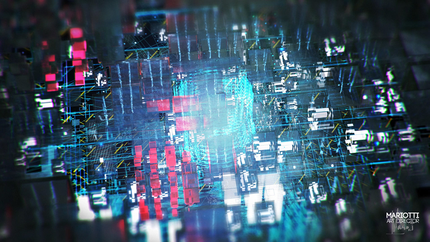 abstract fiction h.u.d matrice motiondesign Scifi UI