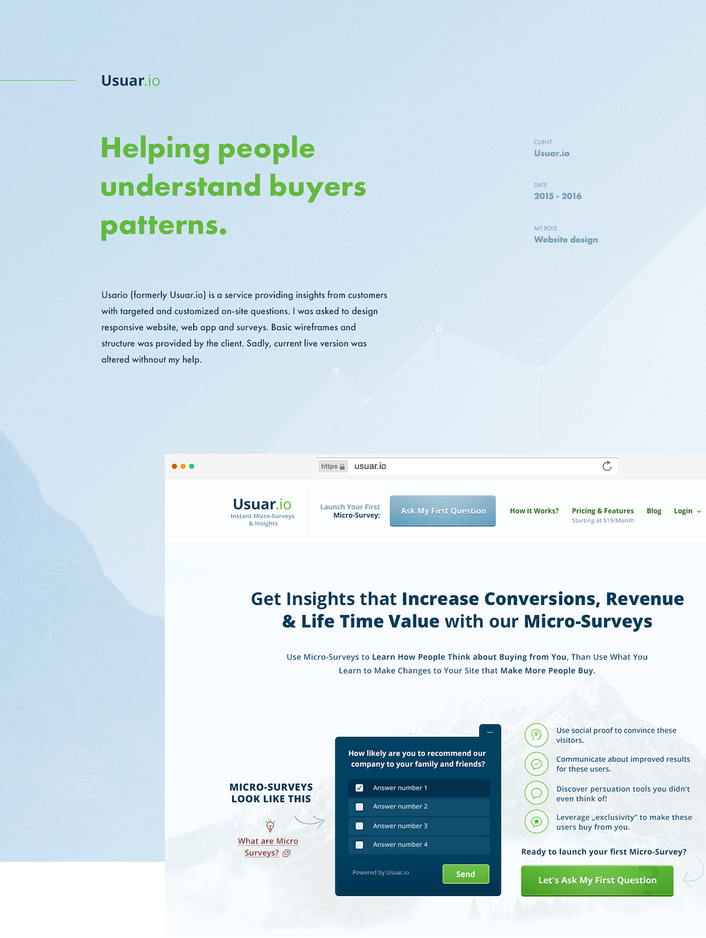 Webdesign clean UI ux Website minimal Web survey typography  