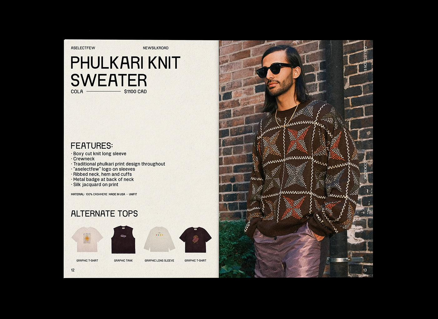 aselectfew — New Silk Road Lookbook — Phulkari Knit Sweater