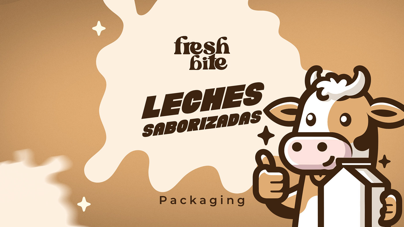 Packaging product design  package design  milk Dairy vector Digital Art  Character design  packaging design cow