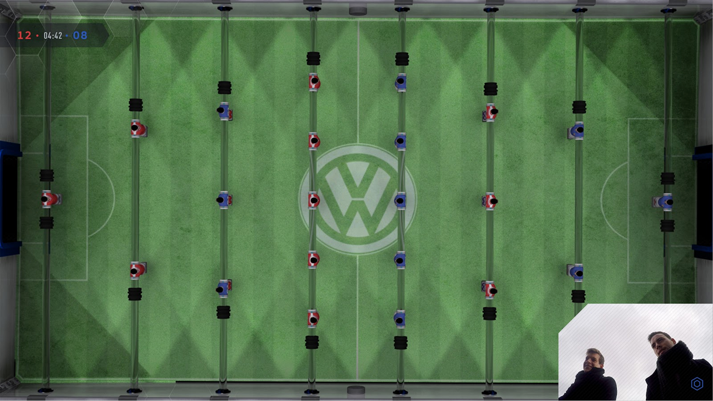 football Foosball game design social VW Advertising  fra
