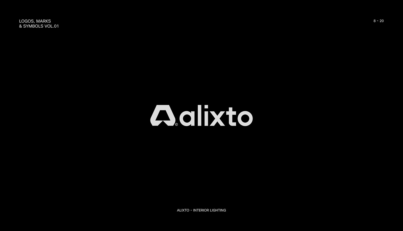 Alixto logo design for interior lighting manufacturer