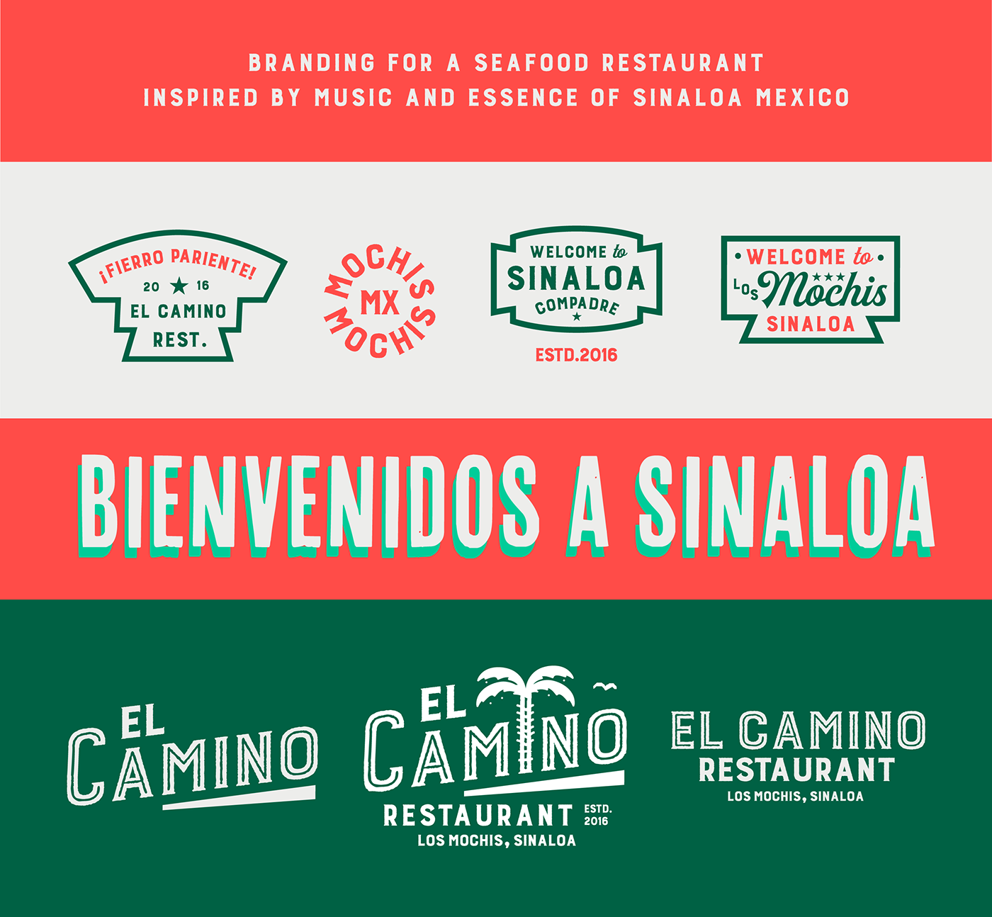 branding  sinaloa camino restaurant mexico seafood design Logotype