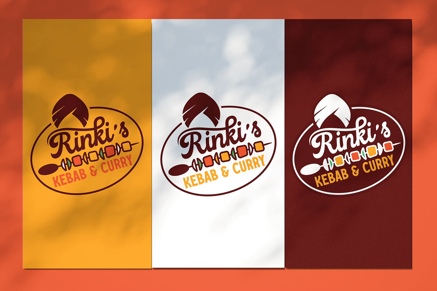 Brand Design brand identity branding  Food  graphic design  indian kebab Logo Design typography   visual identity