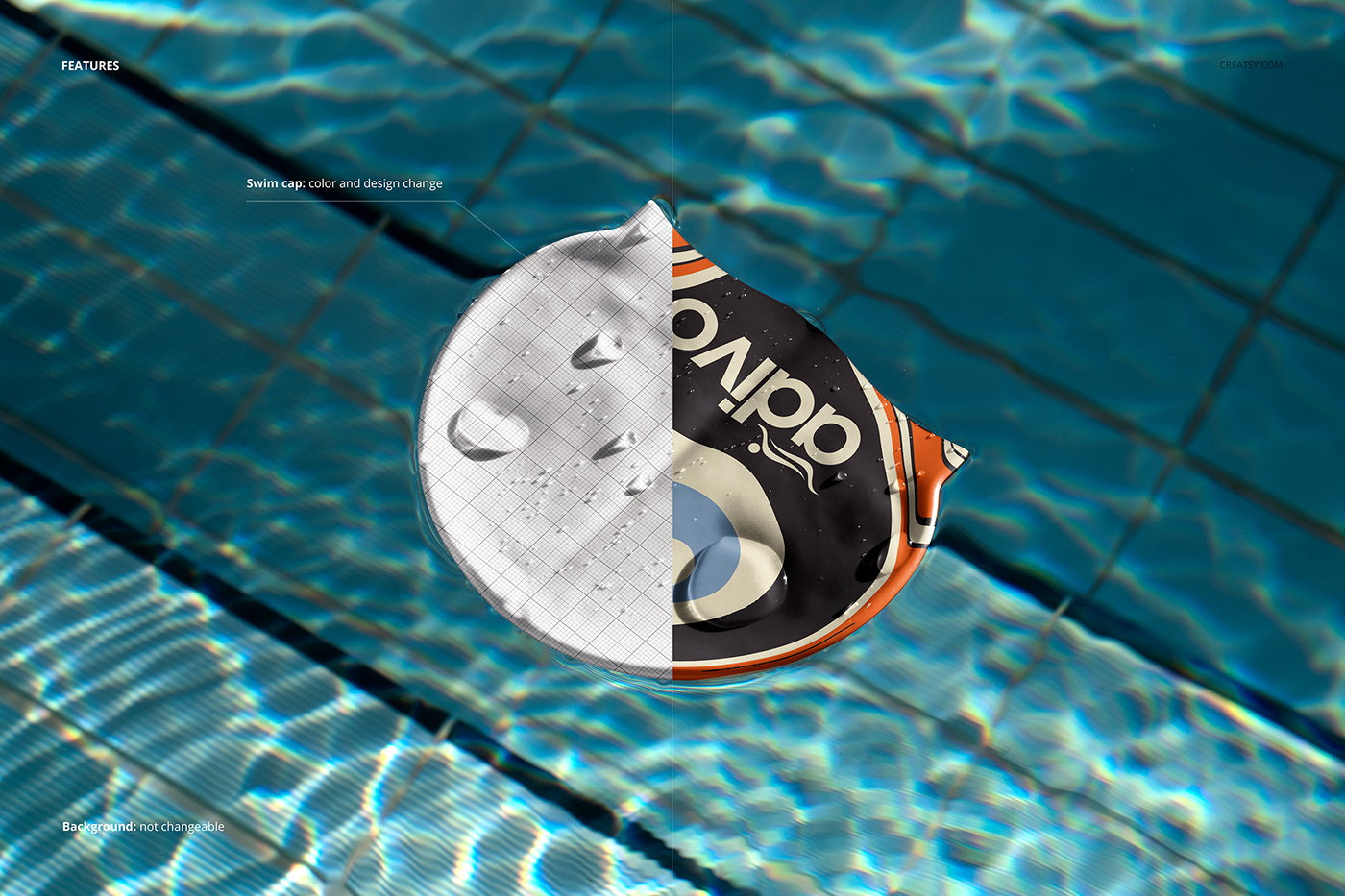 creatsy mock-up Mockup mockups Pool silicone sport swimming team template