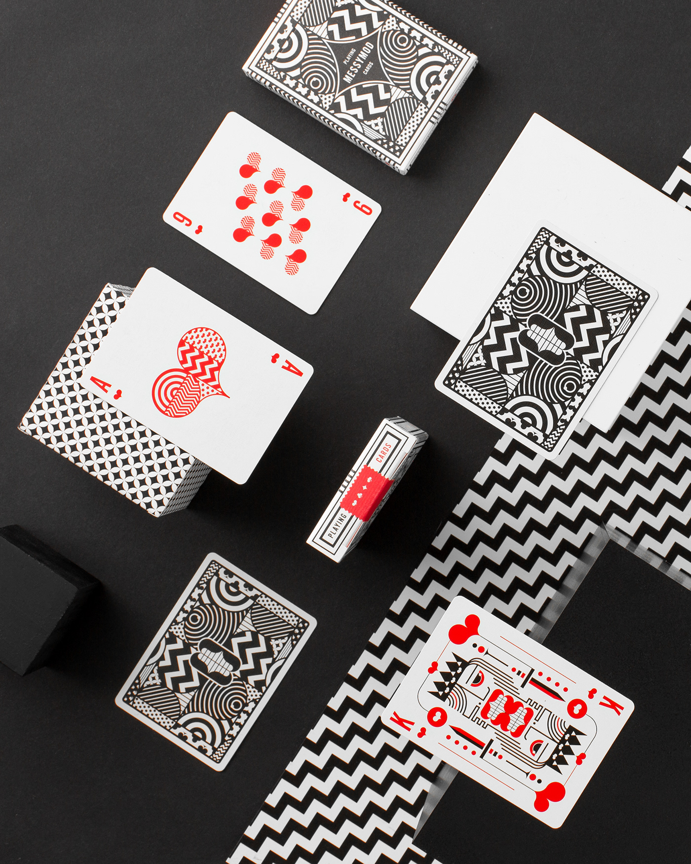 ILLUSTRATION  packaging design Playing Cards graphic design  cardistry branding  Los Angeles geometric Minimalism design