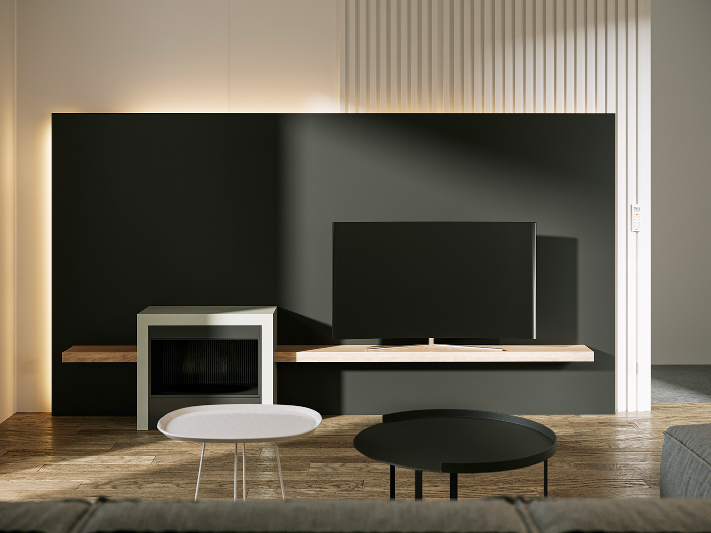 3D CGI Contemprorary design design interior hi-tec Interior kitchen living Render