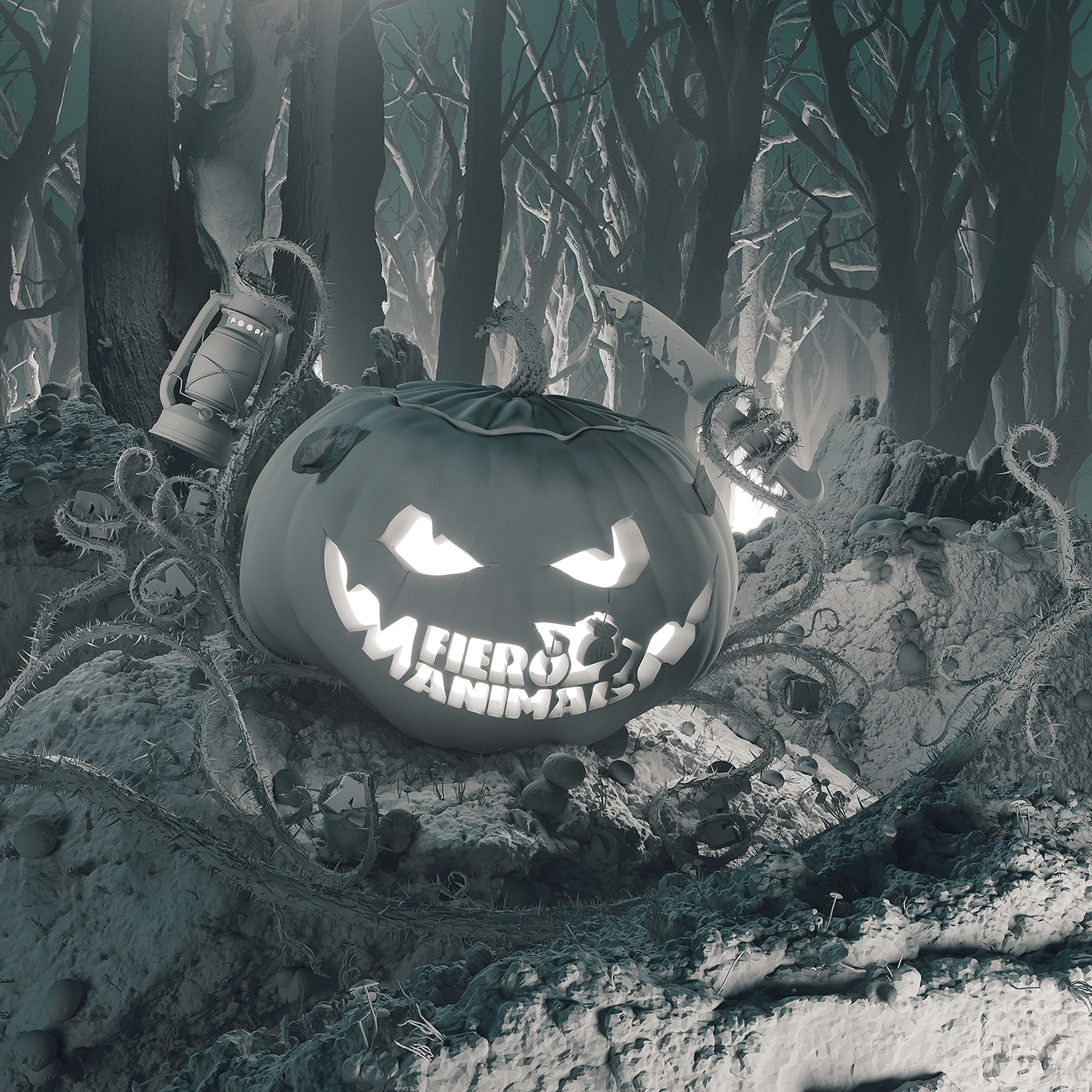Halloween pumpkin CGI corona Zbrush 3ds max