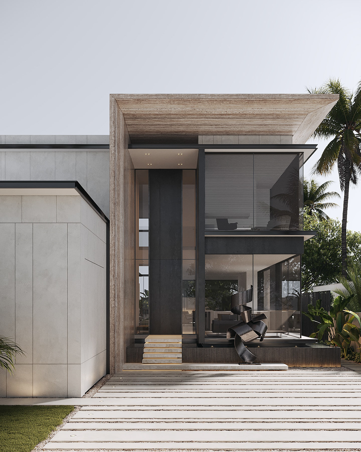architectural architectural design architecture interior design  miami Villa visualization