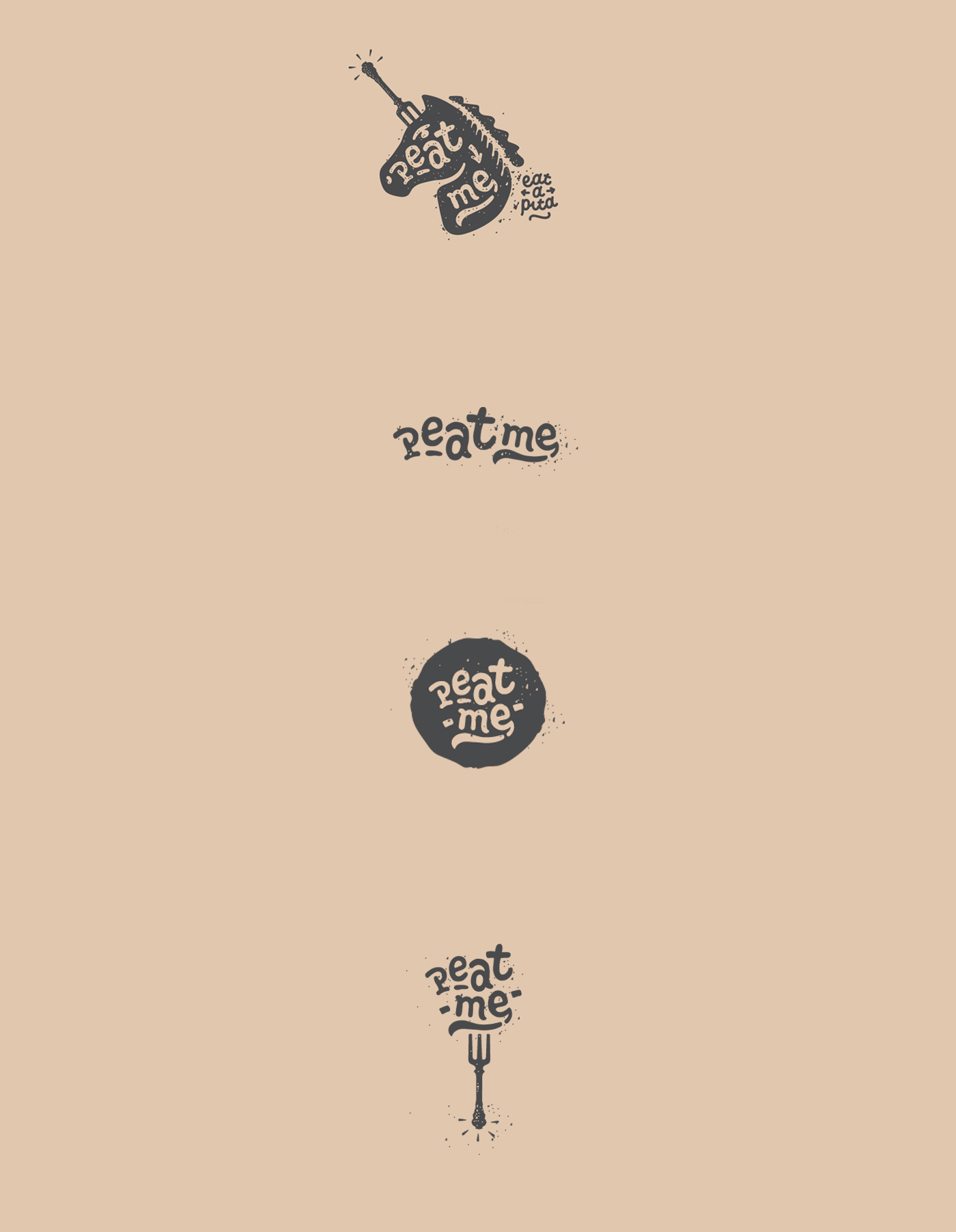 type coffe Food  logo brand identity Logotype lettering Handlettering cafe unicorn