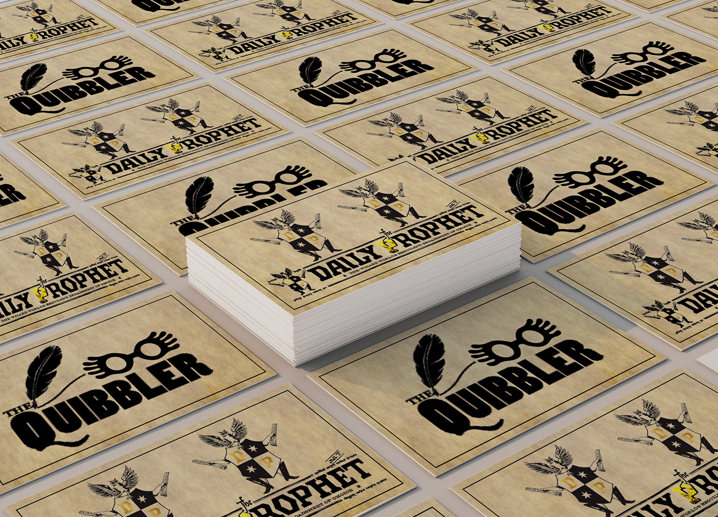 Daily Prophet and Quibbler cards that are simply laden with Harry Potter easter eggs!