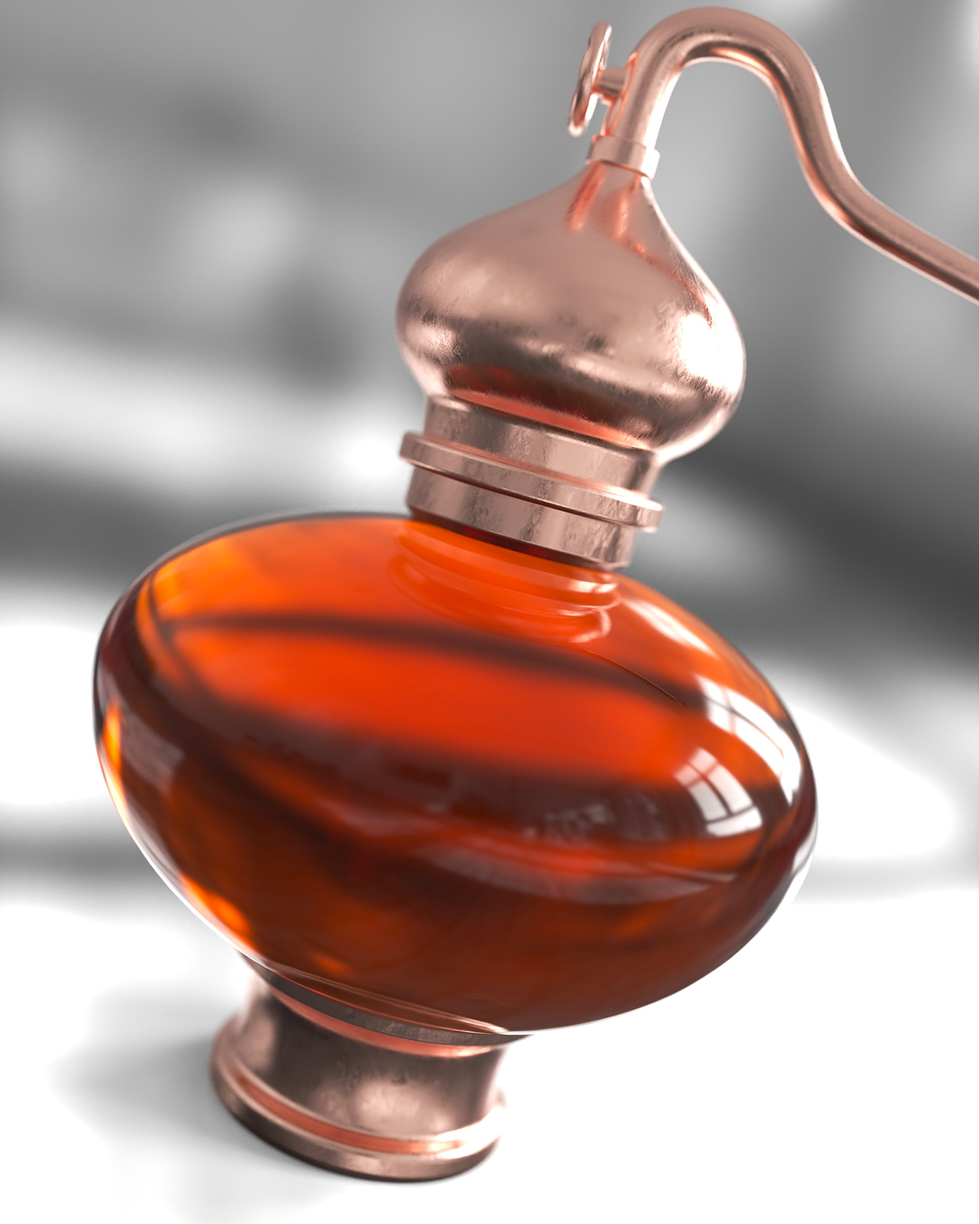 3D Alamabique Cognac decanter product design 