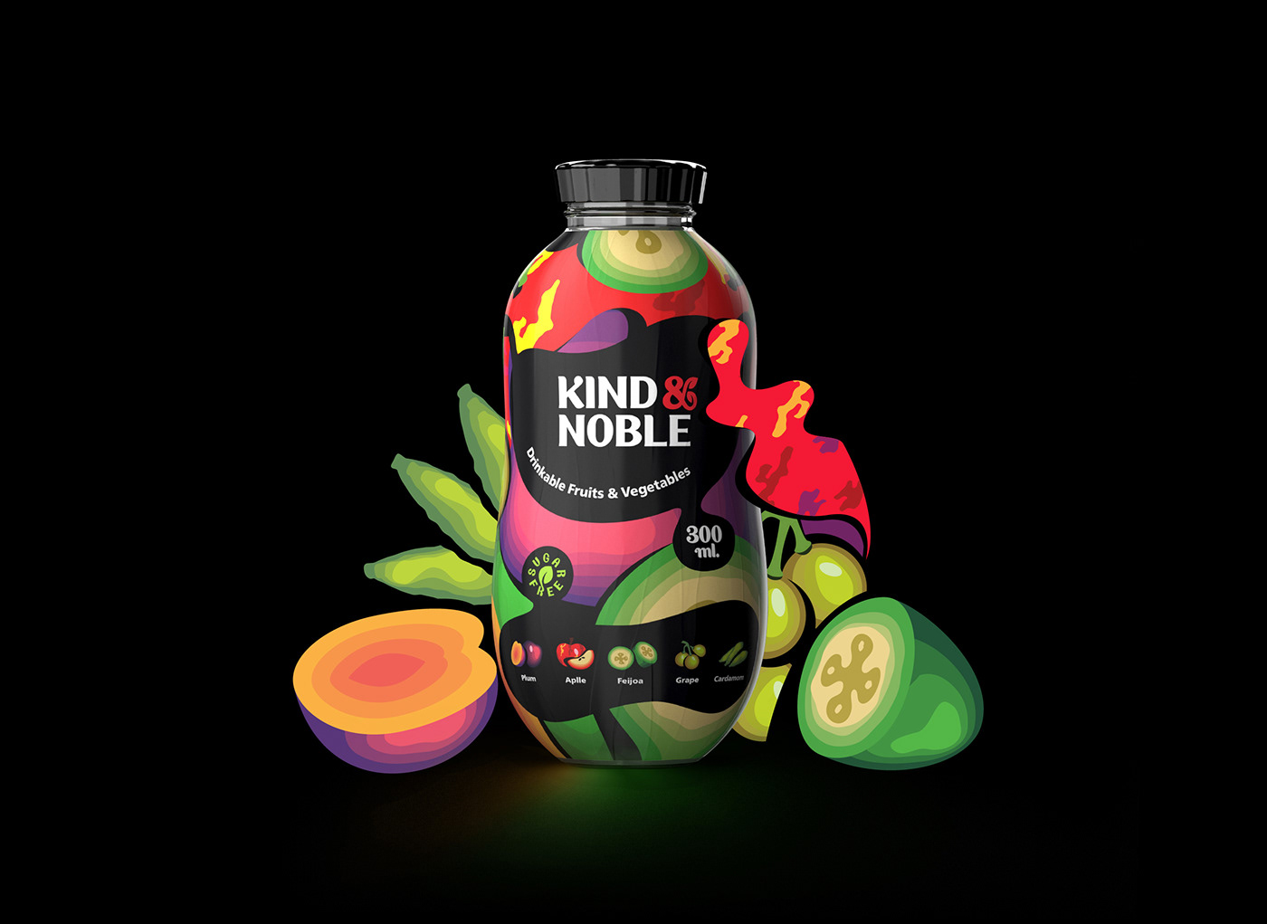 bottle design fruits graphic design  ILLUSTRATION  juice label design Packaging typography   identity logo