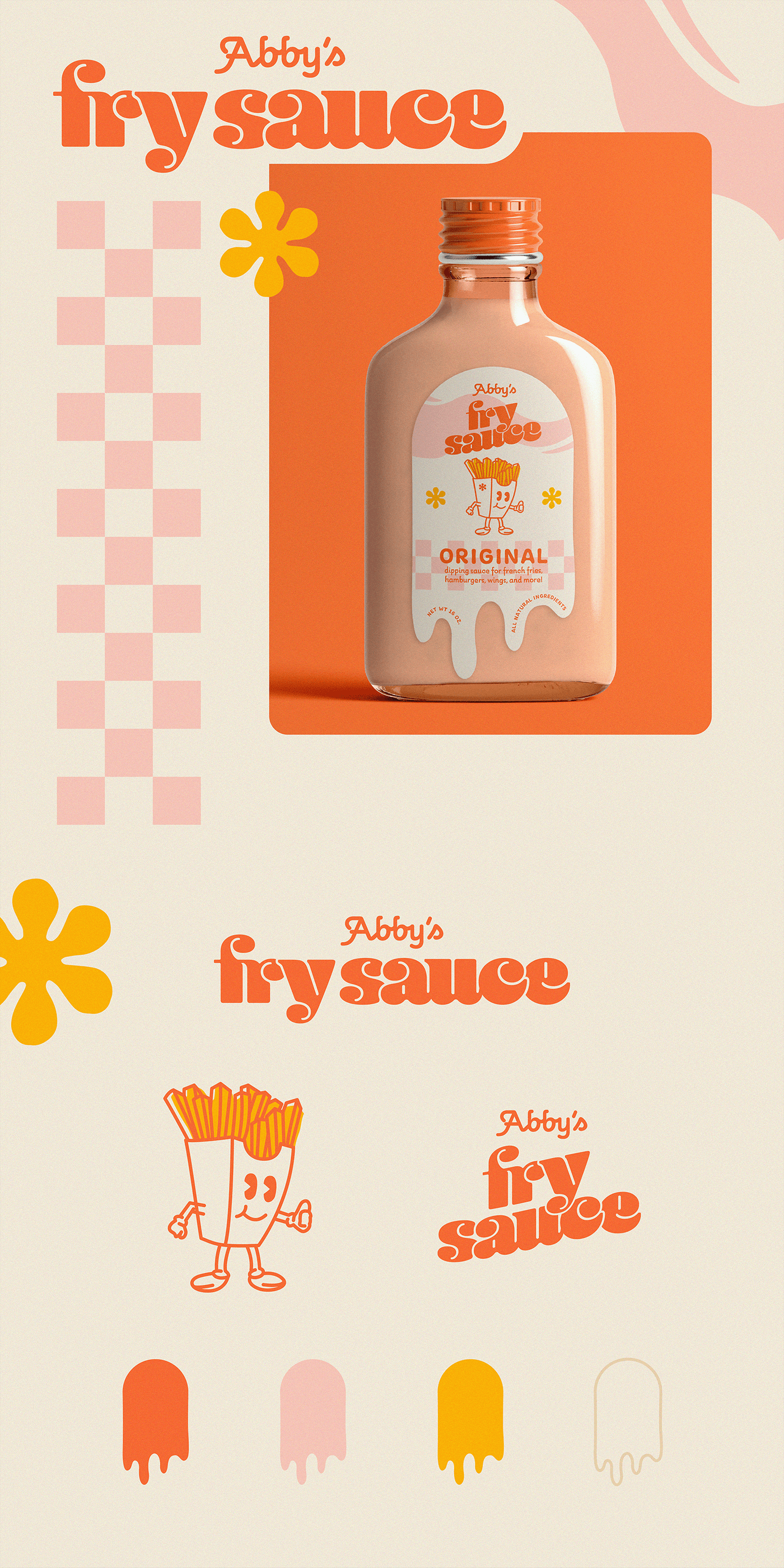50s branding  colorful Fast food Fries Fun Retro sauce typography   vector